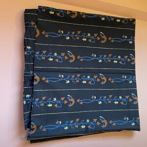Emily Isabella There Once Was A Fox Navy Floral Fabric 38”X52” Organic Cotton